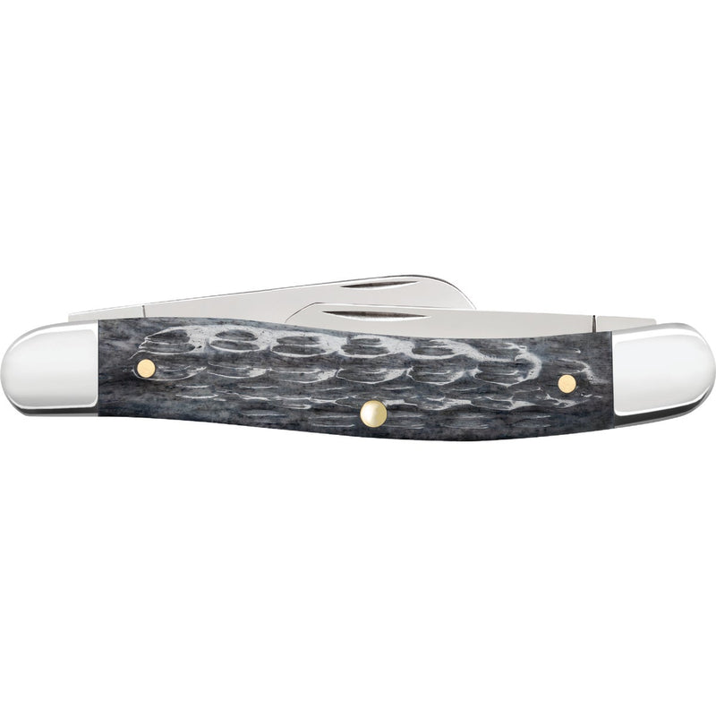 Case Stockman 2.57 In. Pocket Worn Crandall Jig Gray Bone Medium Pocket Knife