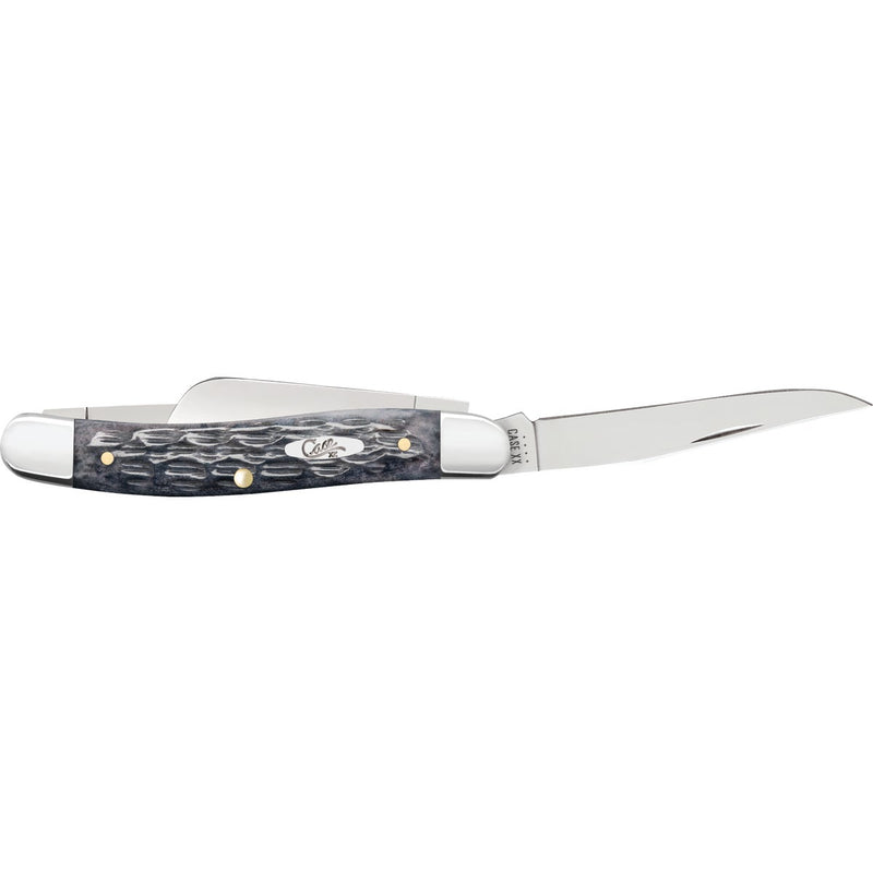 Case Stockman 2.57 In. Pocket Worn Crandall Jig Gray Bone Medium Pocket Knife