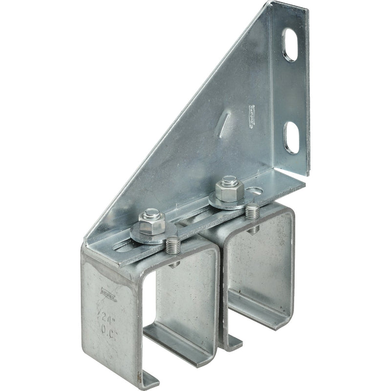 National DP51MS2 Galvanized Double Splice Box Rail Barn Door Bracket