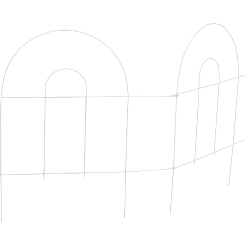 Best Garden 8 Ft. Powder-Coated White Wire Folding Fence