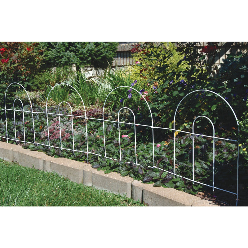 Best Garden 8 Ft. Powder-Coated White Wire Folding Fence