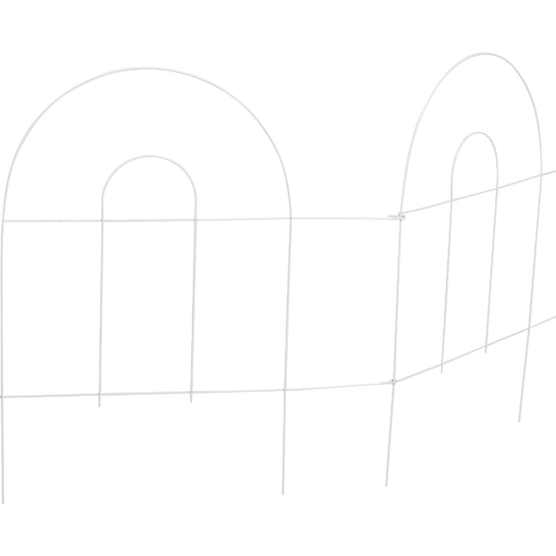 Best Garden 8 Ft. Powder-Coated White Wire Folding Fence