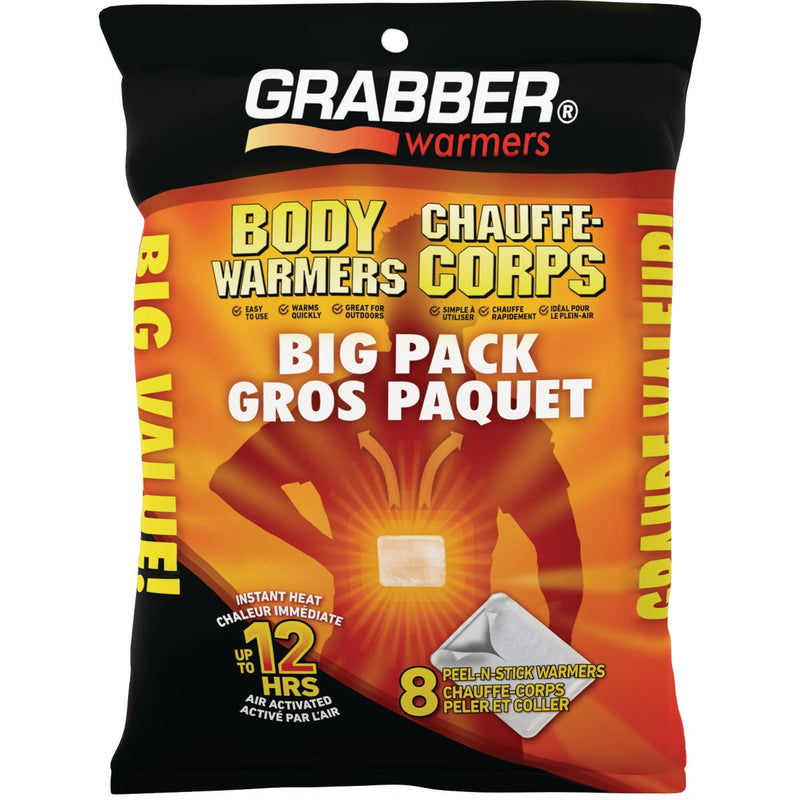 Grabber Disposable Adhesive Body Warmer (8-Pack)