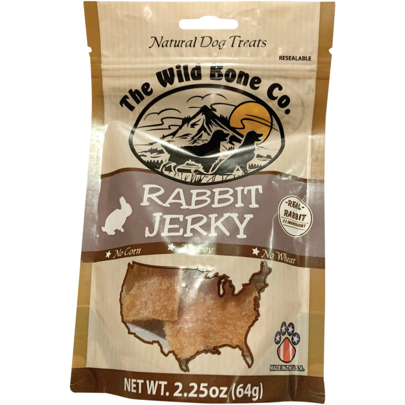 The Wild Bone Company Rabbit Jerky Dog Treat, 2.25 Oz.