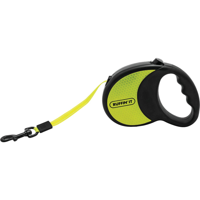 Westminster Pet Ruffin' it 16 Ft. Webbed Reflective Neon Yellow Up to 50 Lb. Dog Retractable Leash