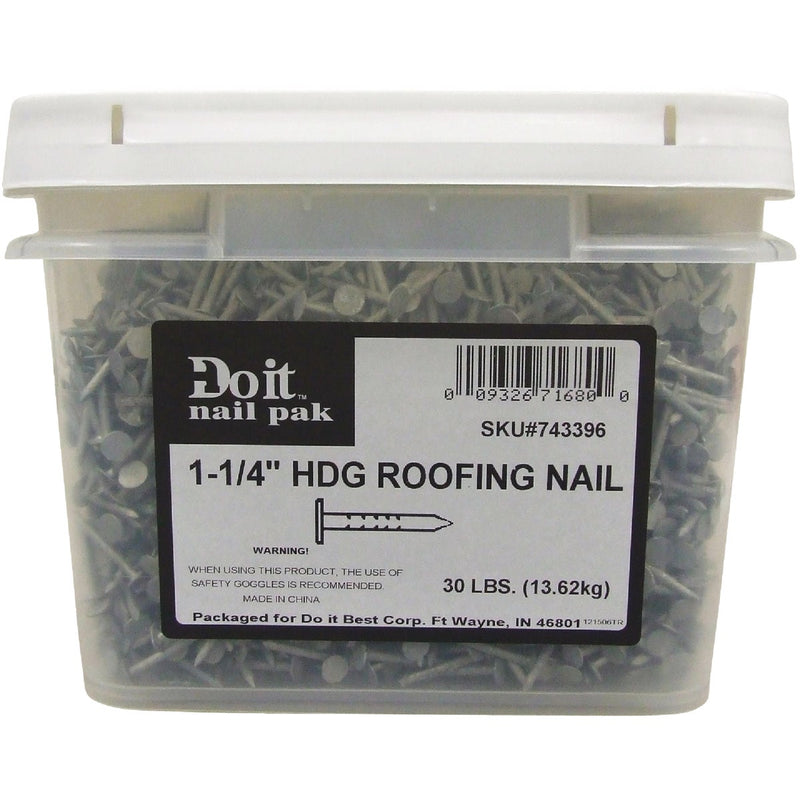 Grip-Rite 1-1/4 In. 11 ga Hot Galvanized Roofing Nails (6300 Ct., 30 Lb.)