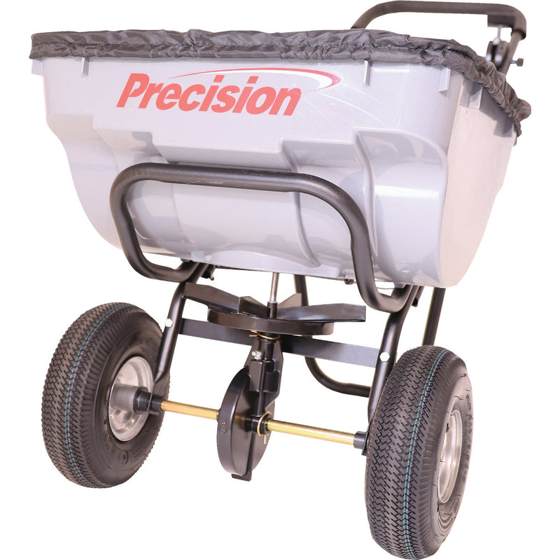 Precision 100 Lb. Broadcast Push Fertilizer Spreader with Cover