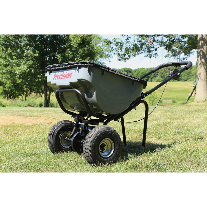 Precision 100 Lb. Broadcast Push Fertilizer Spreader with Cover