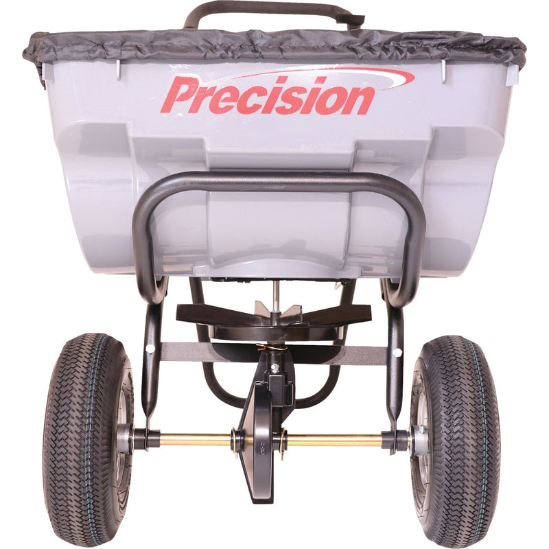 Precision 100 Lb. Broadcast Push Fertilizer Spreader with Cover