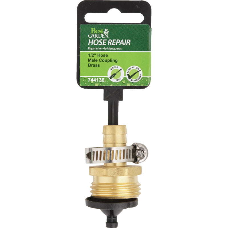 Best Garden 1/2 In. Male Brass Hose End Repair Hose Coupling