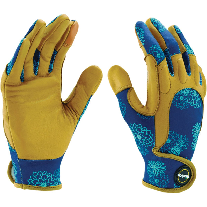 Miracle-Gro Women's Leather Durable Comfort Landscaping Gloves, Small/Medium