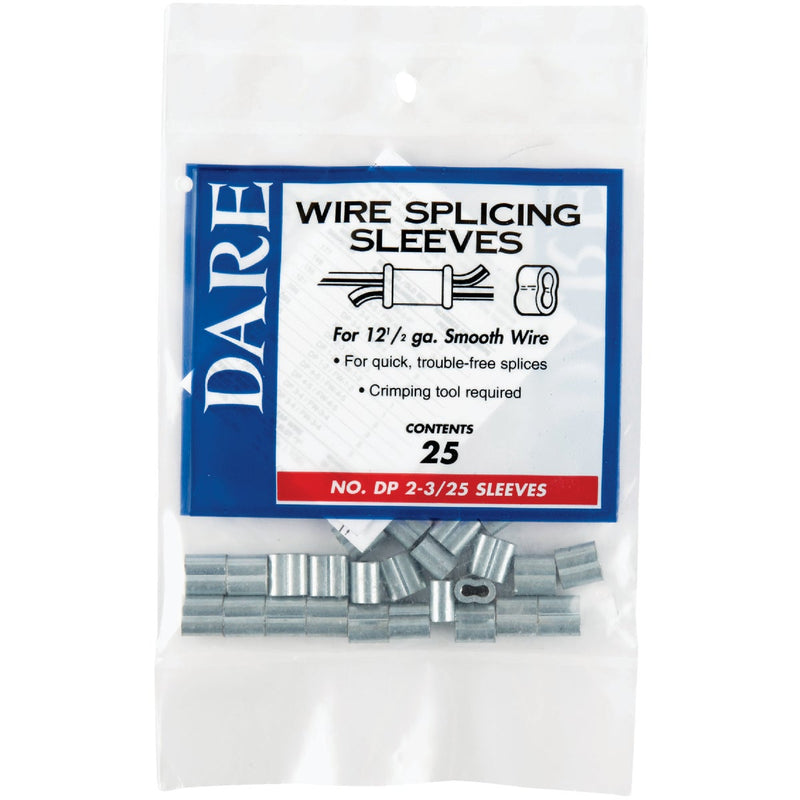 Dare 12-1/2 Ga. Zinc Plated Copper Splicing Sleeve (25-Pack)