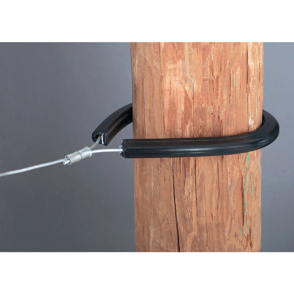 Dare Wrap Around Black Polyethylene/Steel Insert Electric Fence Insulator (10-Pack)
