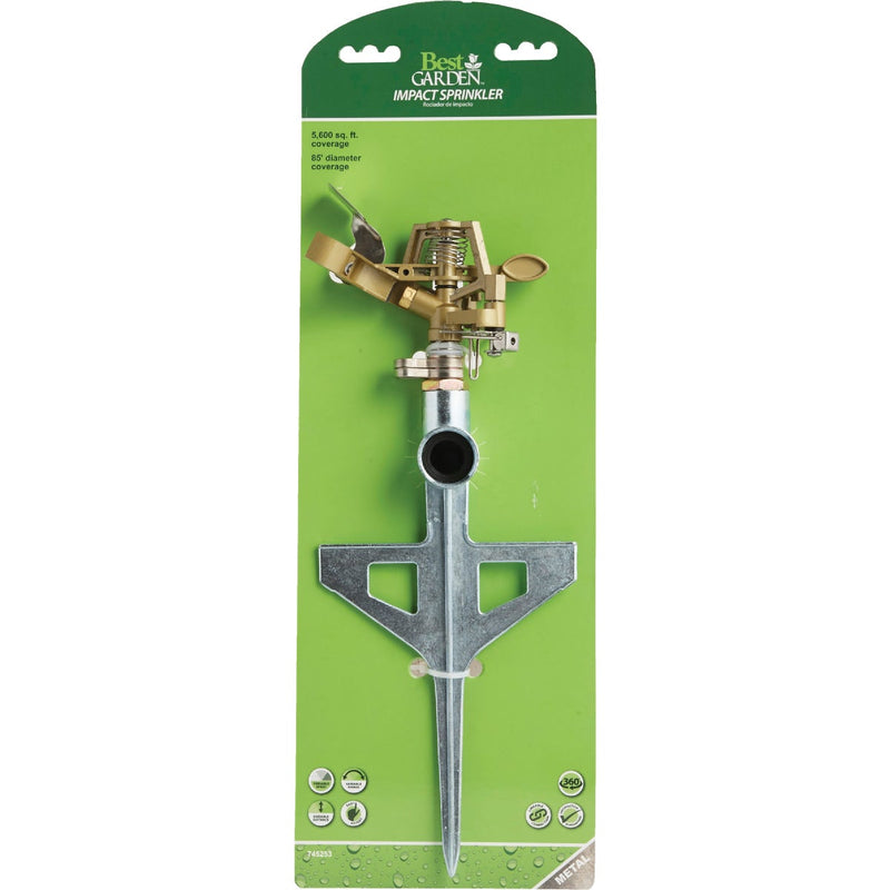 Best Garden Metal 5600 Sq. Ft. T-Spike Impulse Sprinkler