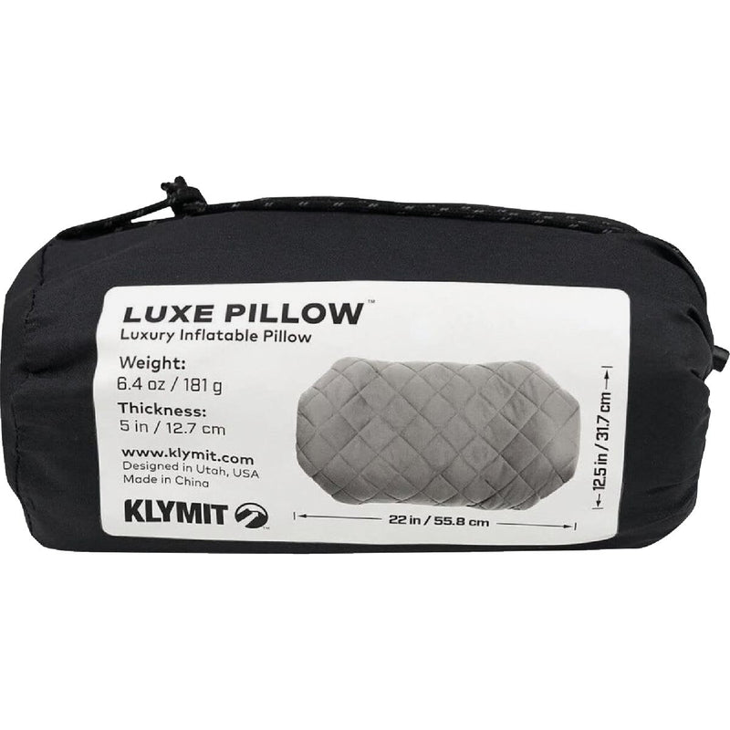 Klymit Luxe Gray Camping Pillow