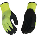 Kinco HydroFlector Men's Medium Hi-Vis Green Waterproof Latex Coated Winter Work Glove