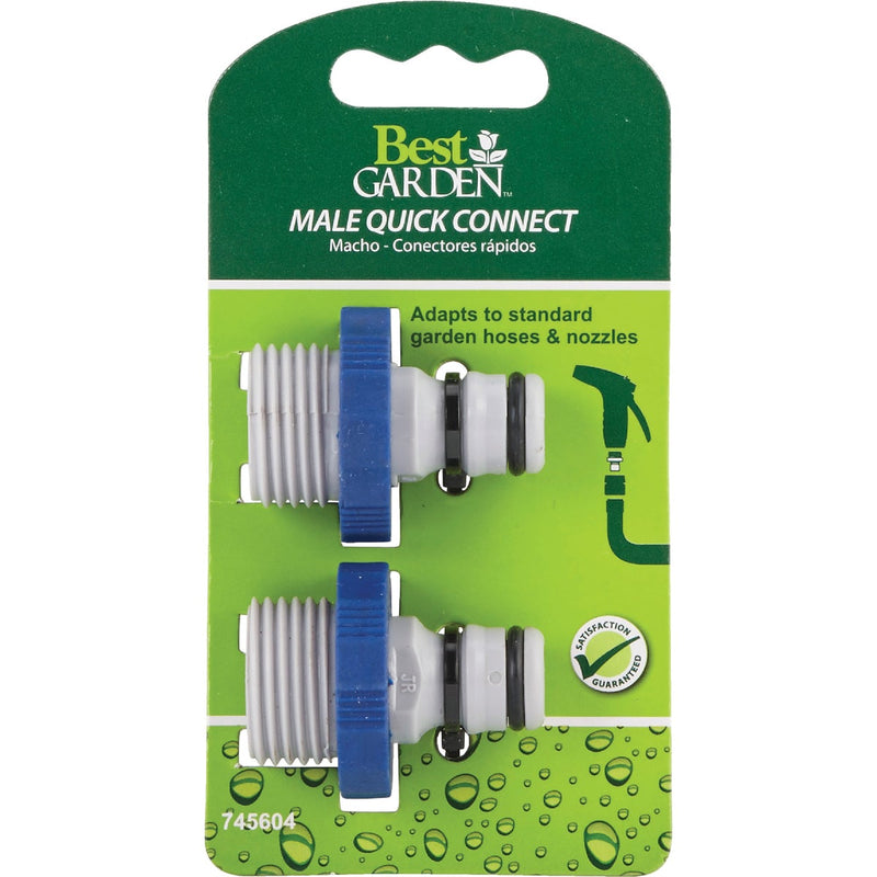 Best Garden Male Poly Quick Connect Connector Set (2-Pack)