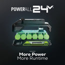 Greenworks 24V (2 x 24V) 16 In. Brushless Chainsaw with (2) 4.0 Ah Batteries & Dual Port Charger