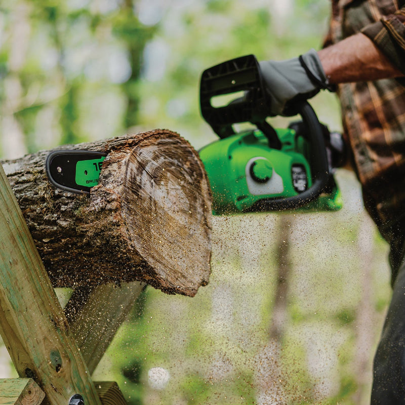 Greenworks 24V (2 x 24V) 16 In. Brushless Chainsaw with (2) 4.0 Ah Batteries & Dual Port Charger