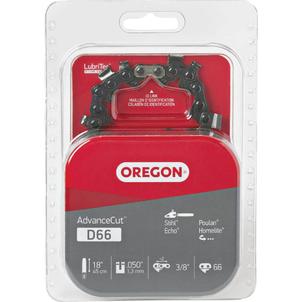 Oregon D66 AdvanceCut Saw Chain for 18 in. Bar - 66 Drive Links - fits Echo, Craftsman, Homelite, McCulloch, Poulan, Stihl, Skil and more