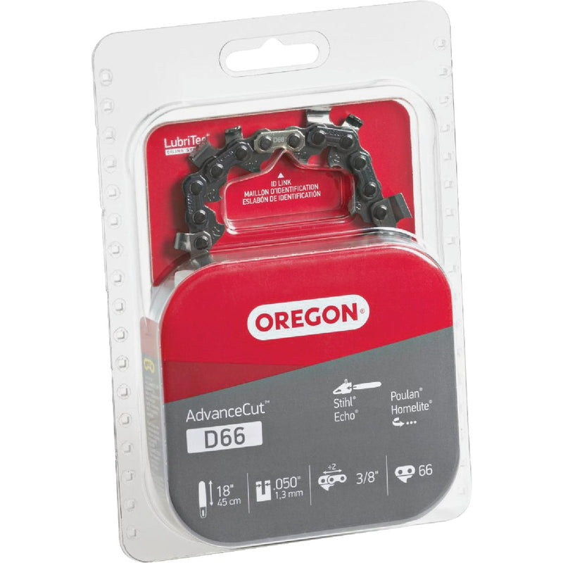 Oregon D66 AdvanceCut Saw Chain for 18 in. Bar - 66 Drive Links - fits Echo, Craftsman, Homelite, McCulloch, Poulan, Stihl, Skil and more