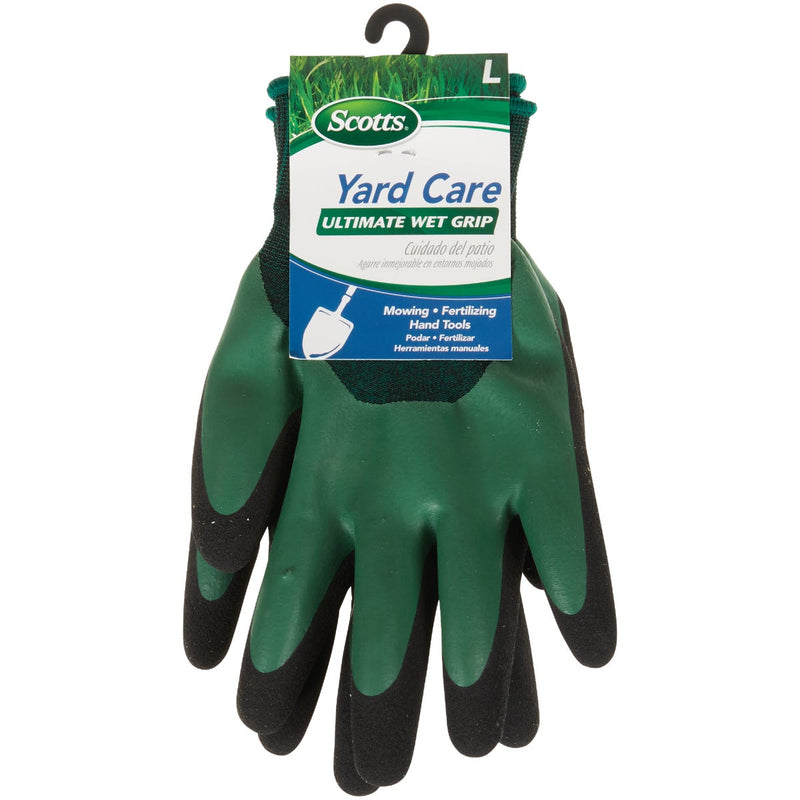 Scotts Yard Care Latex Dipped Gloves, Large