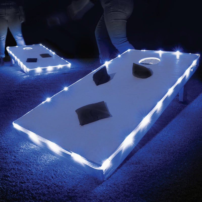 Tossbrightz 26 Ft. White LED Cornhole Lighting Kit