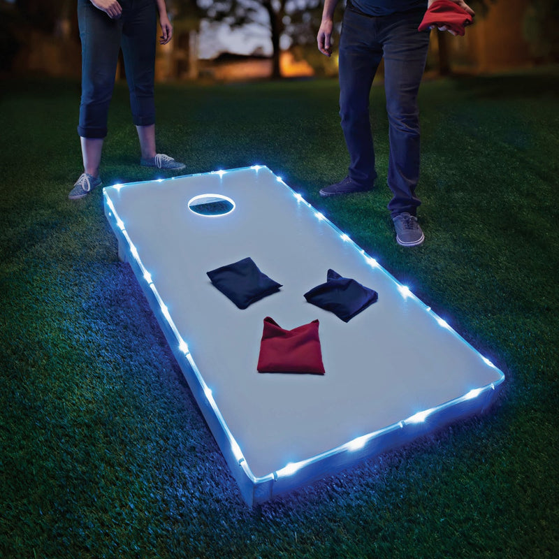 Tossbrightz 26 Ft. White LED Cornhole Lighting Kit