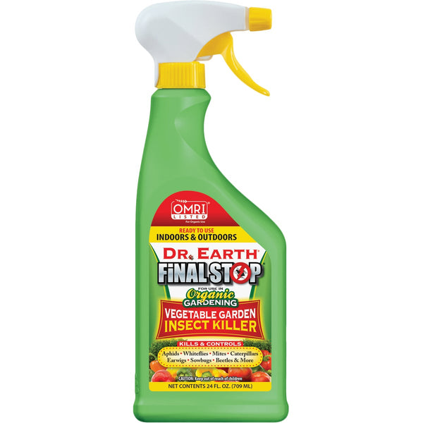 Dr. Earth Final Stop 24 Oz. Ready To Use Trigger Spray Vegetable Garden Organic Insect Killer