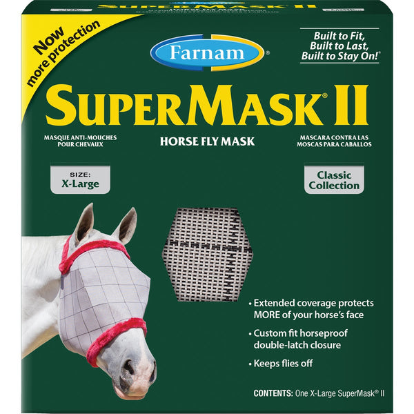 Farnam SuperMask II Extra Large Silver Horse Fly Mask