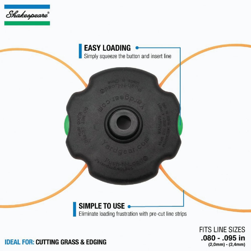 Shakespeare Push-N-Load 4-Line Replacement Trimmer Head