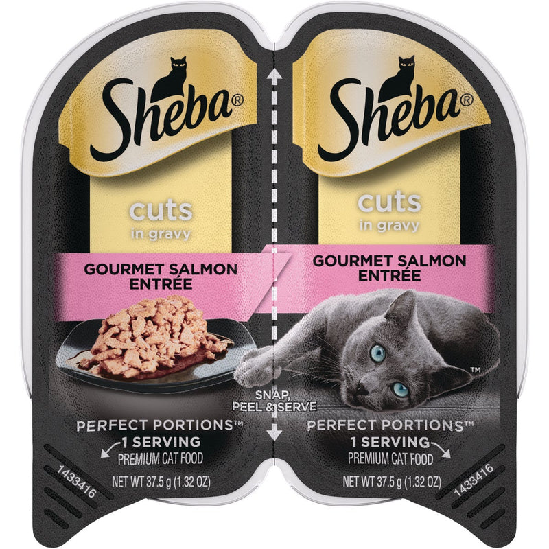 Sheba Perfect Portions Cuts in Gravy 2.6 Oz. Gourmet Salmon Adult Wet Cat Food