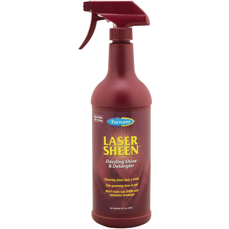 Farnam Laser Sheen 32 Oz. Trigger Spray Bottle Dazzling Shine & Detangler Mane Conditioner