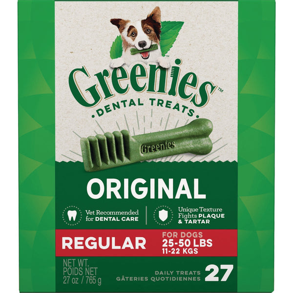 Greenies Regular Medium Dog Original Flavor Dental Dog Treat (27-Pack)