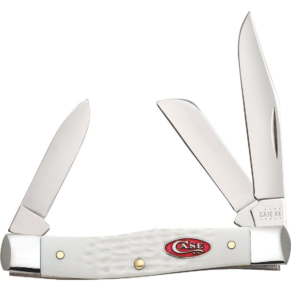 Case SparXX 2.57 In. Standard Jig White Synthetic Medium Stockman Pocket Knife