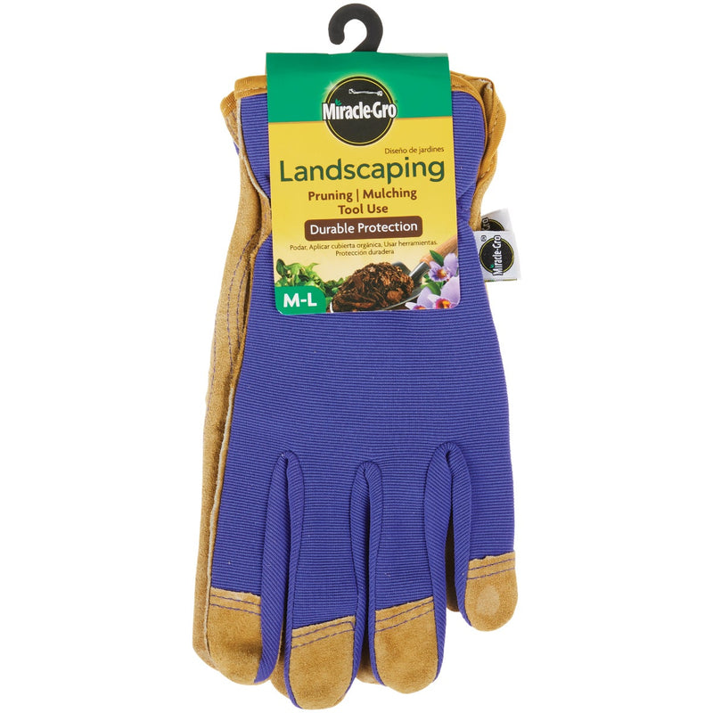 Miracle-Gro Women's Polyester Durable Protection Landscaping Gloves, Medium/Large