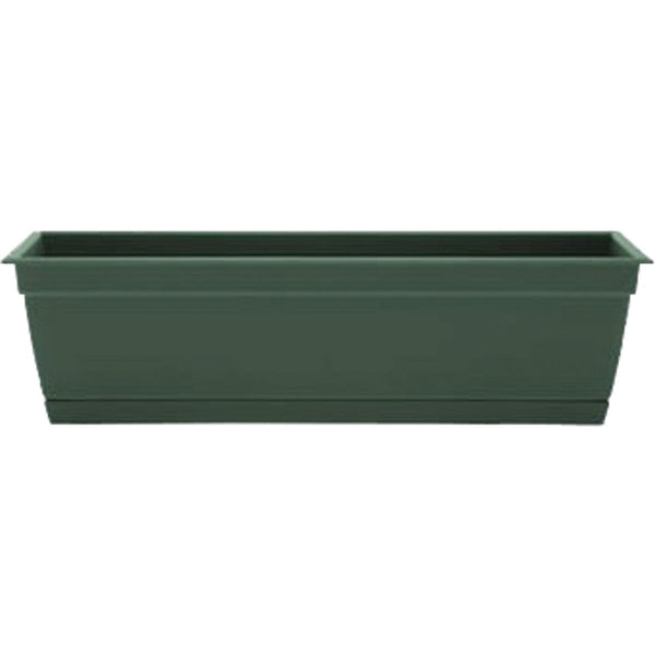 Bloem Ocean Series Dayton 24 In. W. x 6.69 In. H. x 7.75 In. D. Recycled Ocean Plastic Turtle Green Window Box