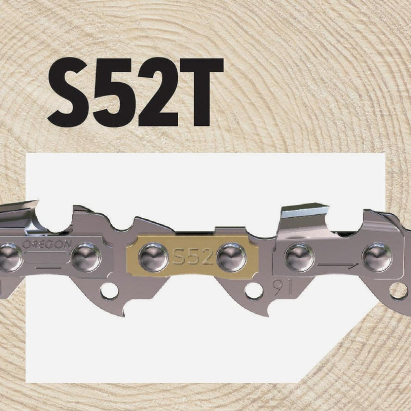 Oregon S52T AdvanceCut Chainsaw Chains 2-Pack for 14 in. Bar - 52 Drive Links - fits Echo, Craftsman, Poulan, Homelite, Makita Husqvarna and more