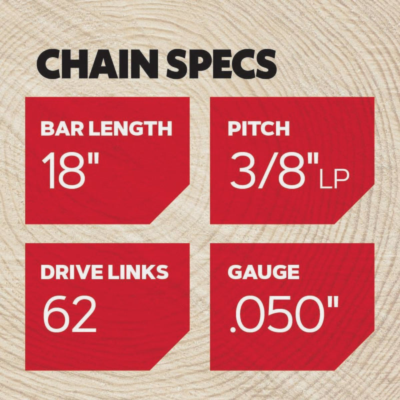 Oregon S62T AdvanceCut Chainsaw Chains 2-Pack, for 18 In. Bar - 62 Drive Links - fits Husqvarna, Echo, Poulan, Craftsman, Echo and more