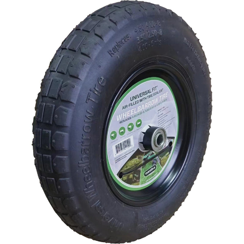 Marathon Universal Fit Wheelbarrow Tire with Flat Free Tire Sealant