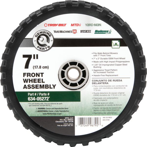 MTD Original Equipment 7 In. Front Wheel Assembly for Most Walk-Behind Mowers