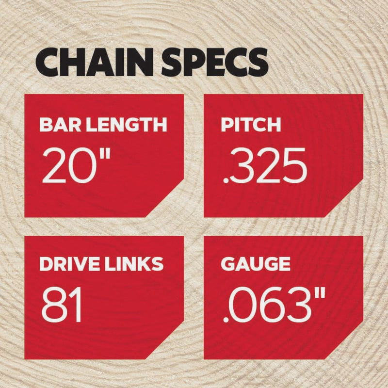 Oregon L81 ControlCut Chainsaw Chain for 20 in. Bar - 81 Drive Links  fits Several Stihl models