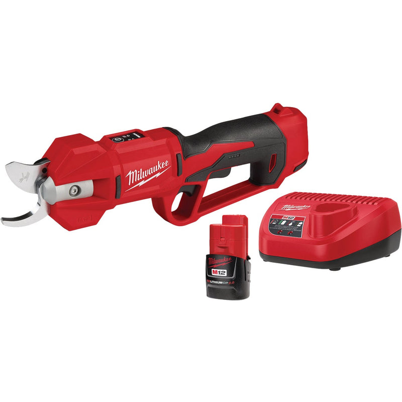 Milwaukee M12 Brushless Cordless Pruning Shears Kit with 2.0 Ah Battery & Charger