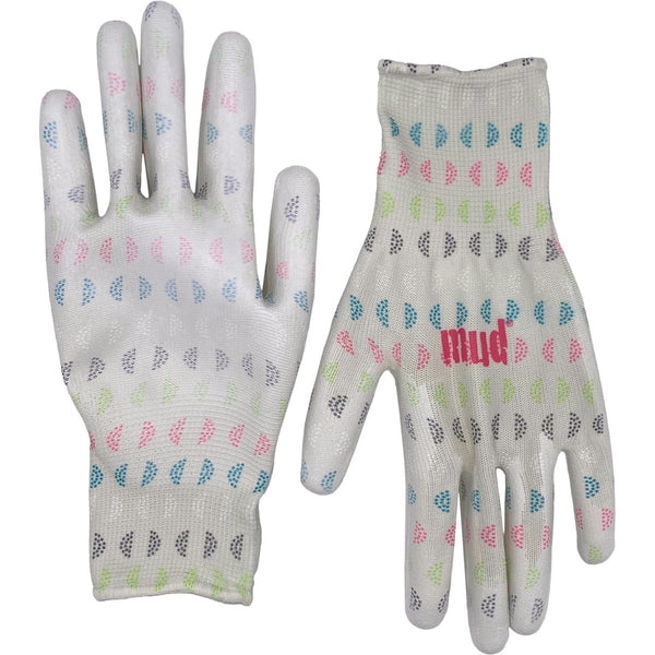 Mud Med/Large Geo Print Polyester Garden Gloves