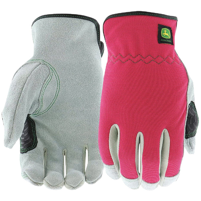 John Deere Women's Medium/Large Split Cowhide Leather Work Glove