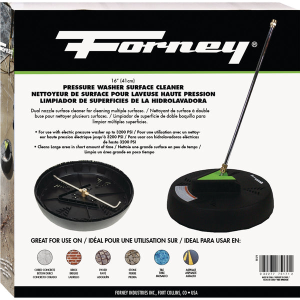 Forney 16 In. Pressure Washer Surface Cleaner for Electric Pressure Washer