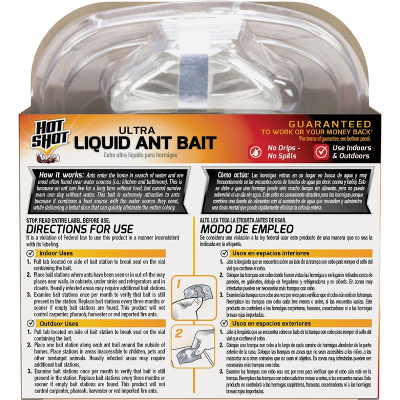 Hot Shot Ultra 3.6 Oz. Liquid Ant Bait Station (4-Pack)