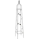 Best Garden 60 In. Black Metal Leaf Obelisk