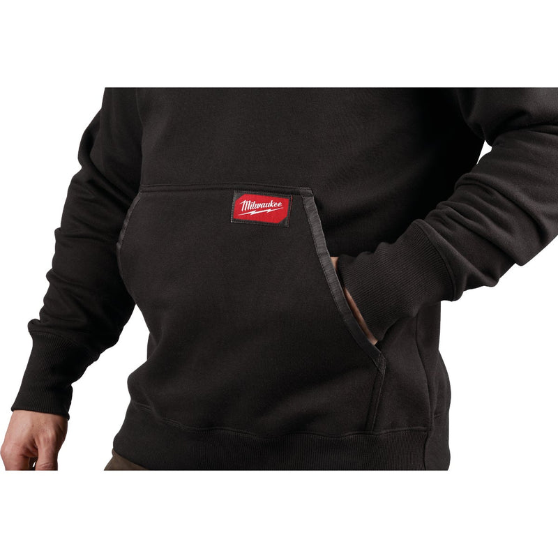 Milwaukee XL Black Heavy-Duty Pullover Hooded Sweatshirt