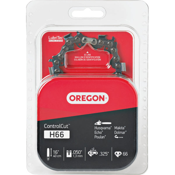 Oregon H66 ControlCut Saw Chain for 16 in. Bar - 66 Drive Links - fits Echo, Homelite, McCulloch, Makita,Jonsered Ryobi and others